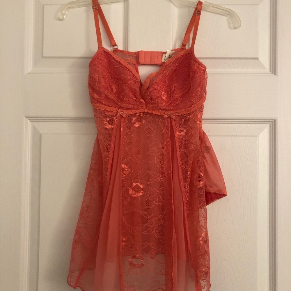 NWOT Fredrick's of Hollywood Teddy Sheer Lace sz M